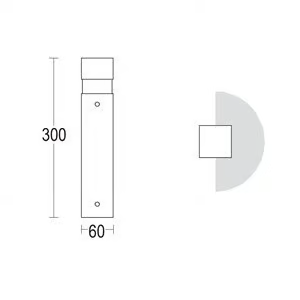 MINIQUADRO DARK WOOD - LED aluminium bollard light by Ghidini Lighting - view 3